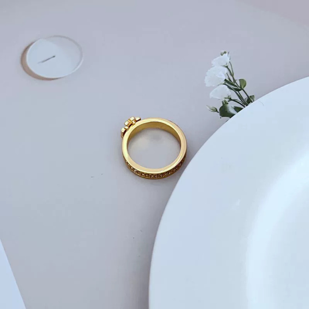 Tory Burch Alphabet Rhinestone Ring - Picture 4 of 6